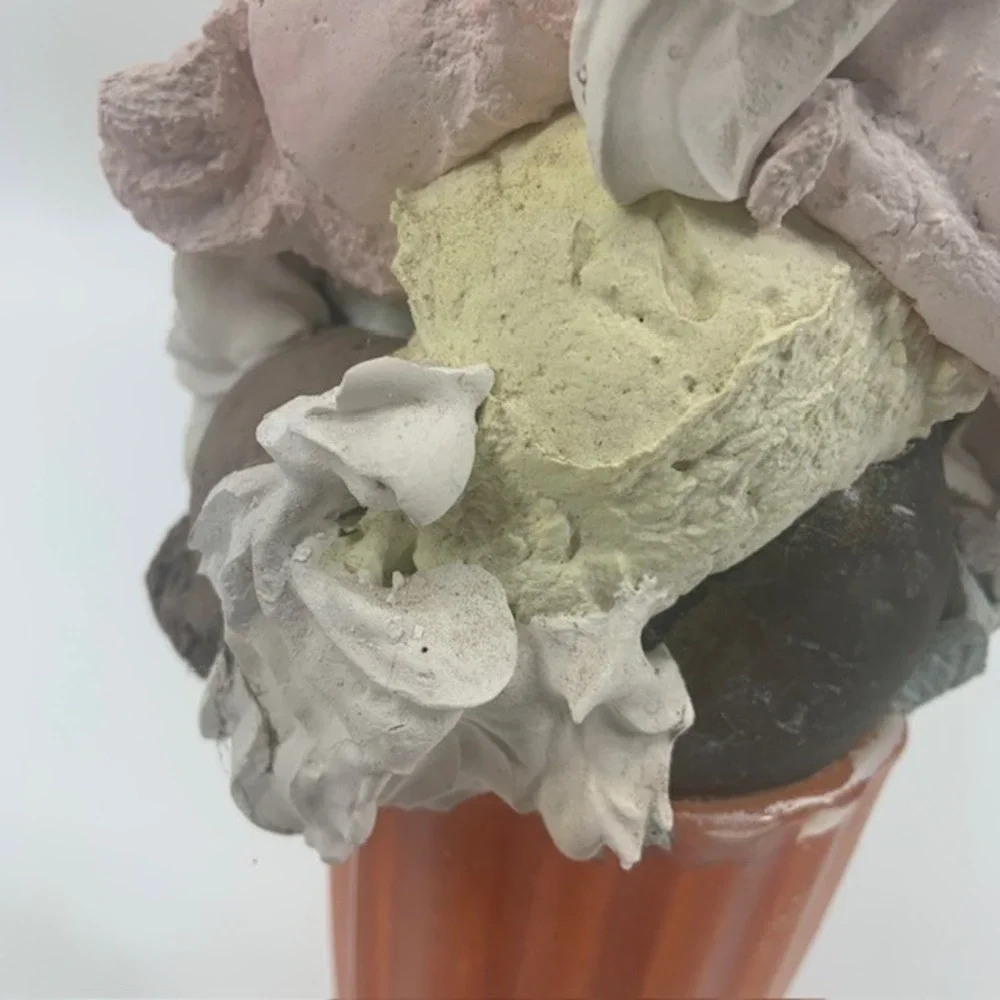 Faux Ice Cream Sundae Candle Holder 12.5